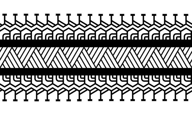 Maori polynesian tattoo bracelet Tribal sleeve seamless pattern vector