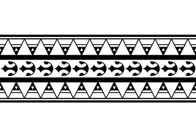 Vector maori polynesische tatoeage armband tribale mouw naadloos patroon vector