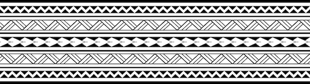 Maori Polynesische tattoo armband. Tribal mouw naadloze patroon vector.