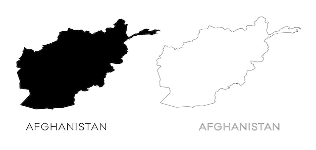 아프가니스탄과 아프가니스탄의 지도.