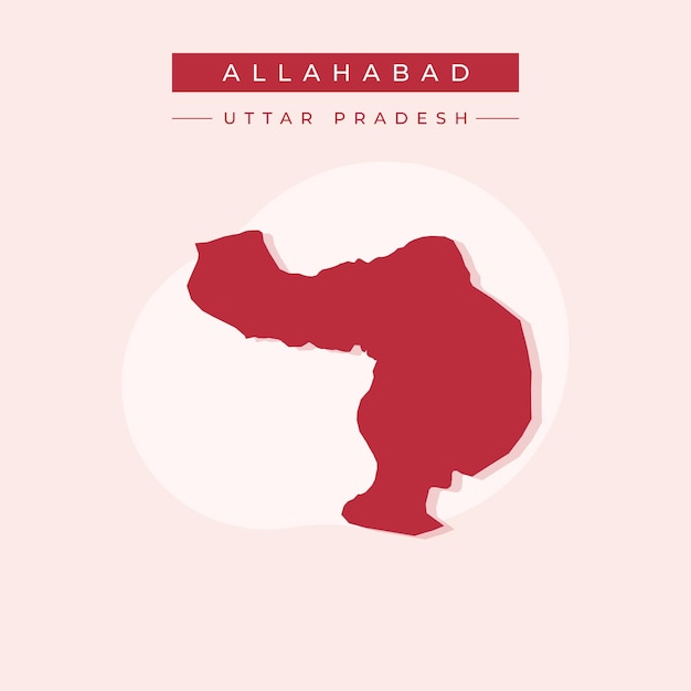 Vector map of allahabad city map vector illustration vector of allahabad city map india city