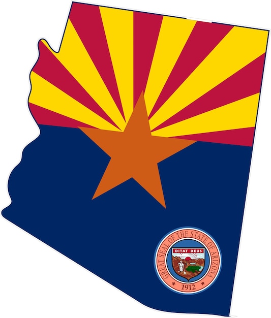 Map of Arizona State USA