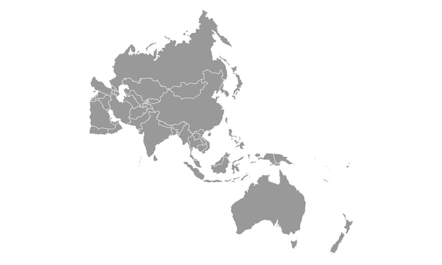 Vector map of asia pacific