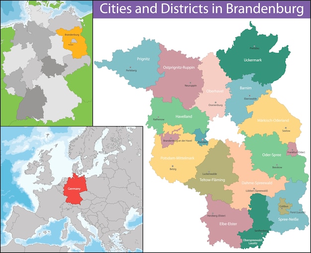 Map of Brandenburg