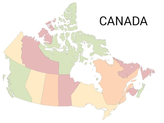 Vector map of canada country