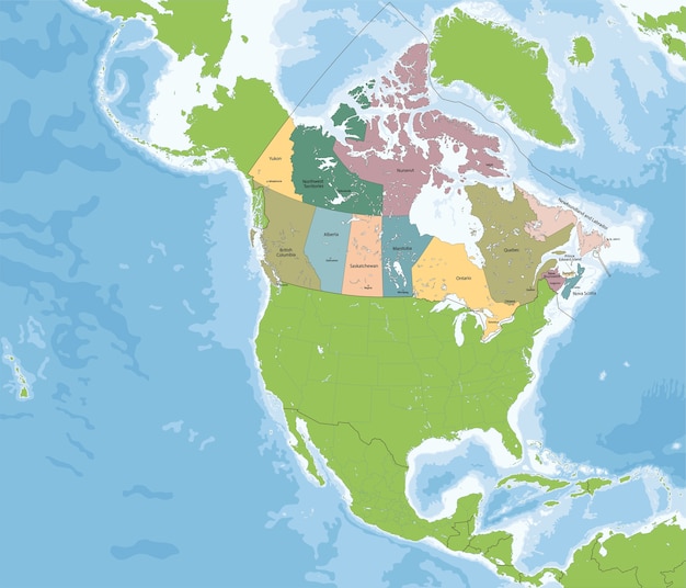 Vector map of canada