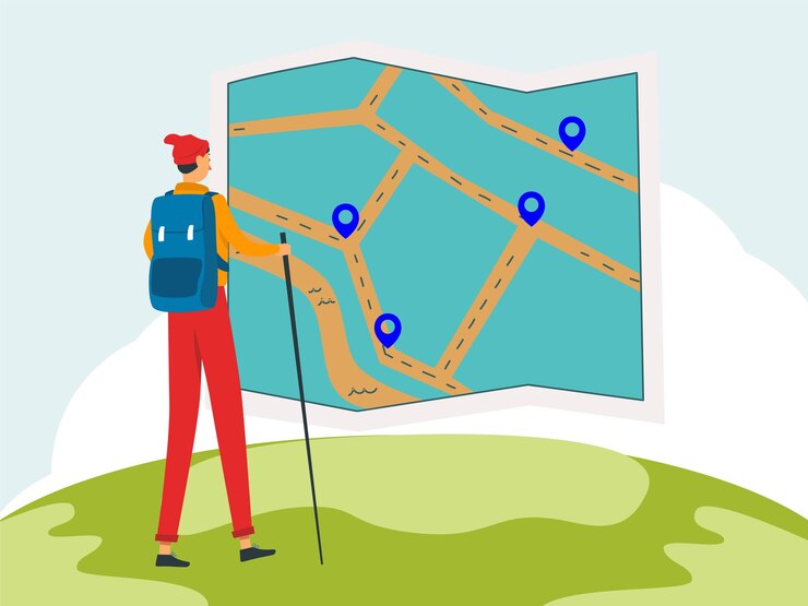 Vector map concept illustration stylish and beautiful
