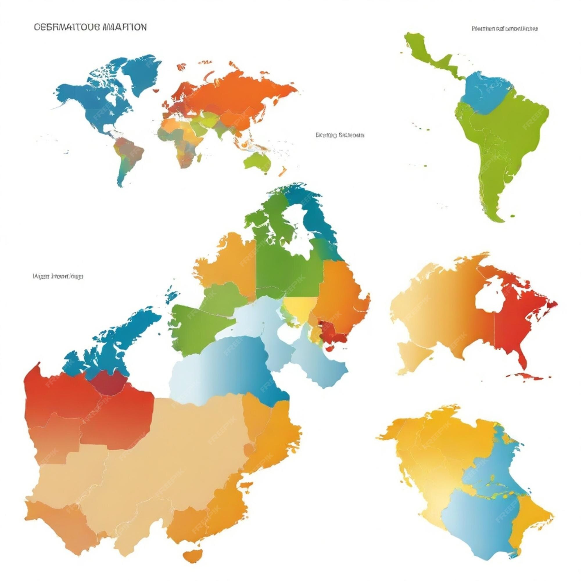 A map of the countries including the countries | Premium AI-generated