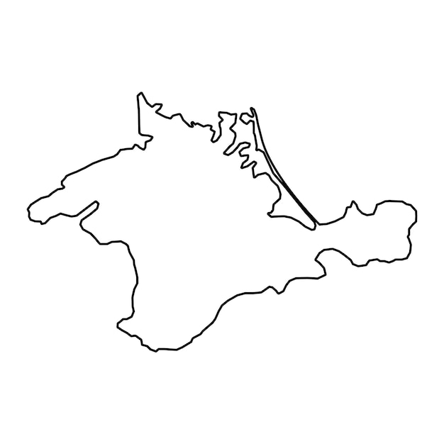 Map of the Crimean peninsula Vector Illustration