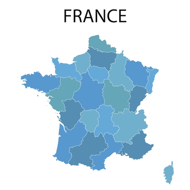 ベクトル フランスの地図