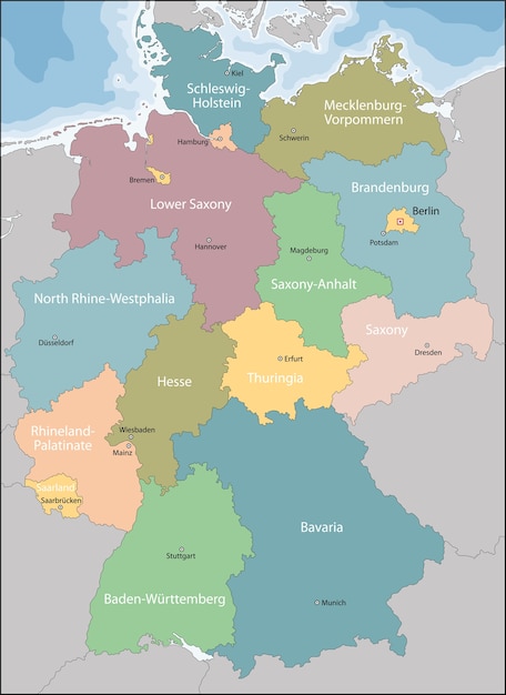 Vettore mappa della germania