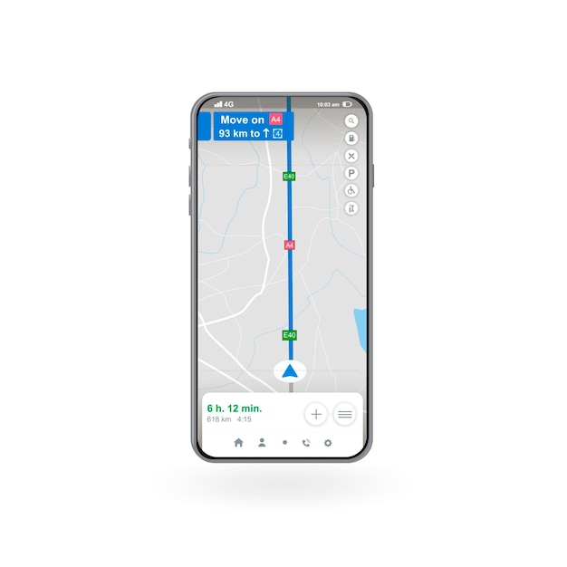 Map gps navigation smartphone map application app search map navigation banner vector illustration for graphic design