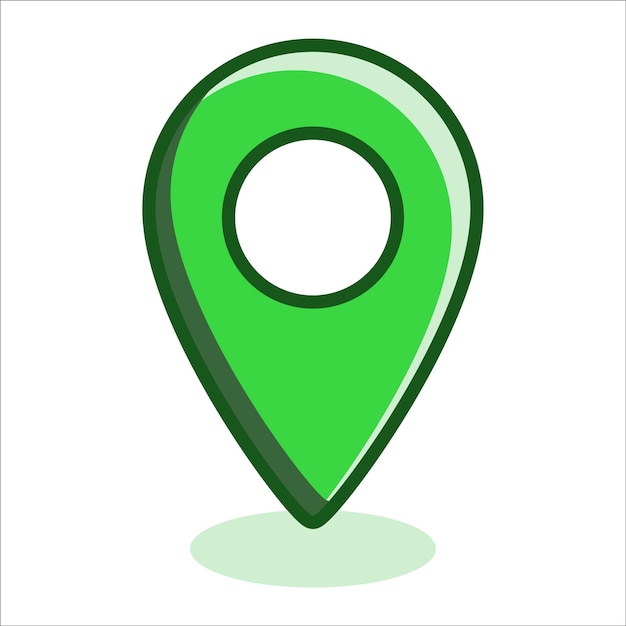 Map green pointer icon Navigation Location GPS elements symbol template for graphic