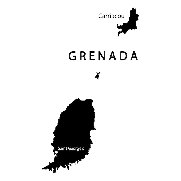 Vector map of grenada