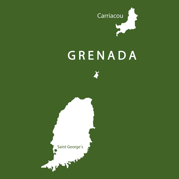 Vector map of grenada