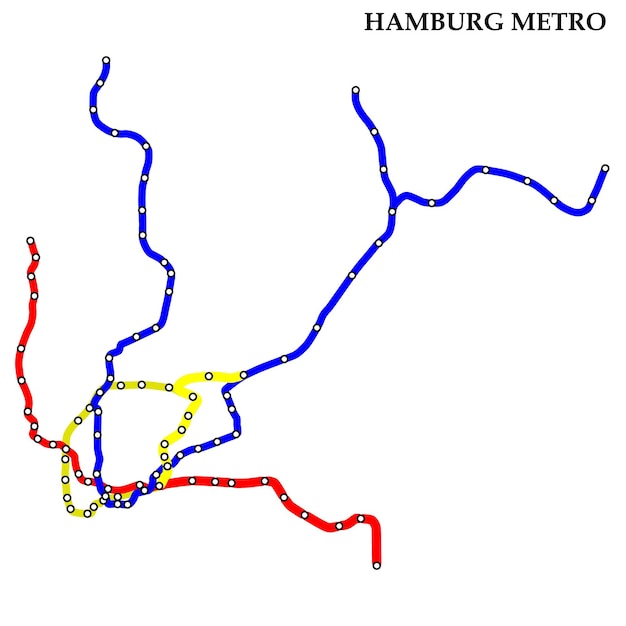 Map of the Hamburg metro