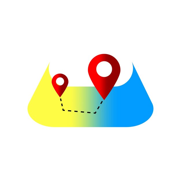 Map icon Pin symbol Vector illustration EPS 10