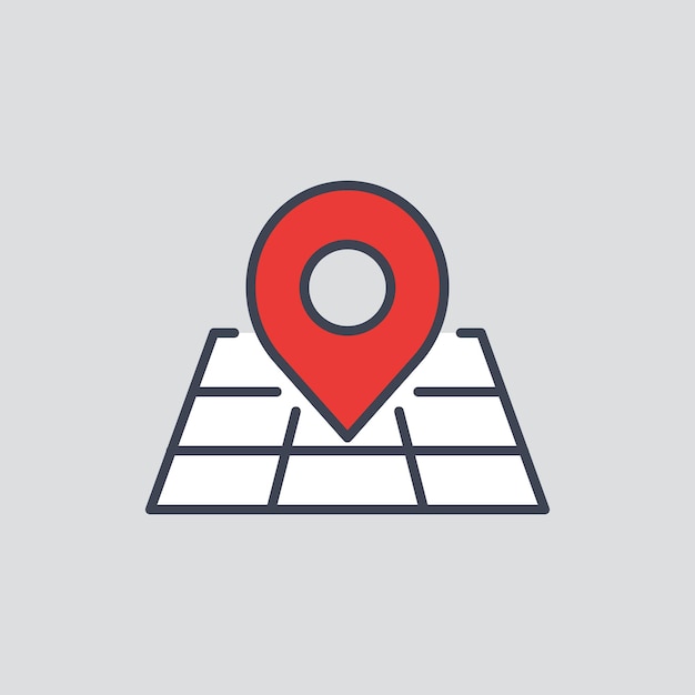 Map icon vector illustration Pin pointer on isolated background Position sign concept