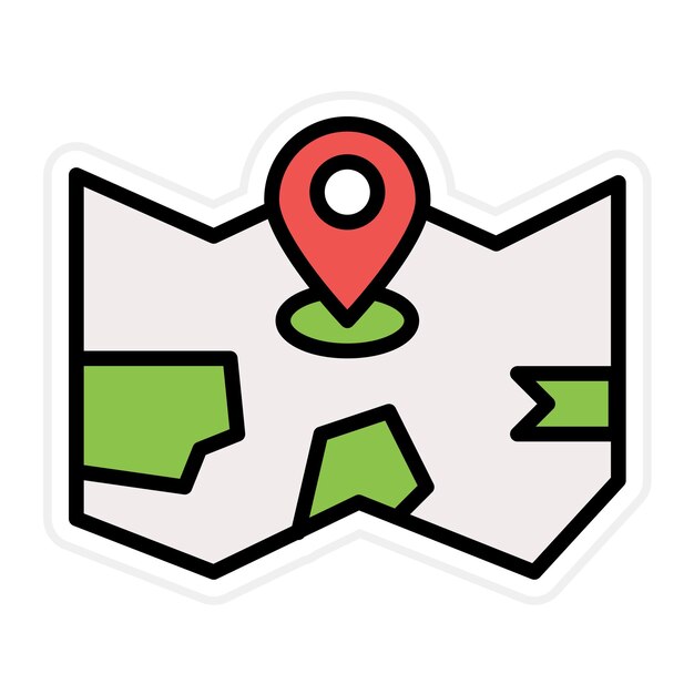 Vector map icon vector image can be used for vacation planning