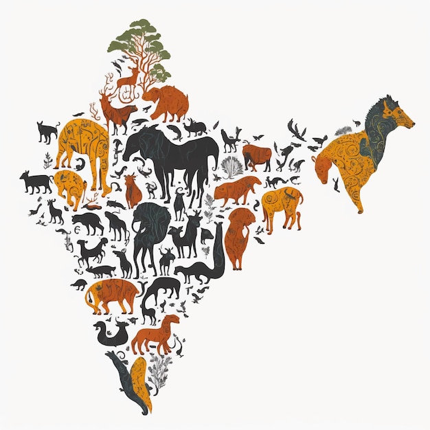 Map of india vector