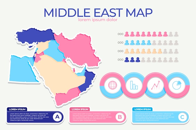 Map infographic design template