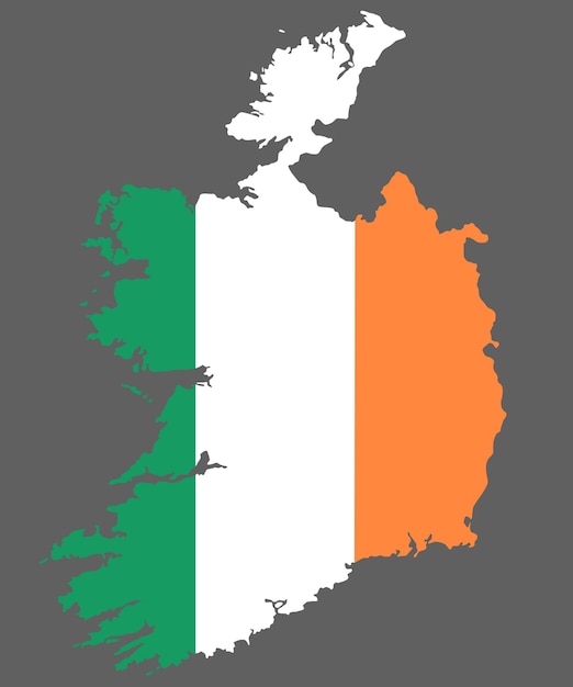 플래그 유럽 지도 제작으로 아일랜드 지도
