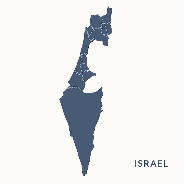 Map of Israel. Israel map vector illustration.