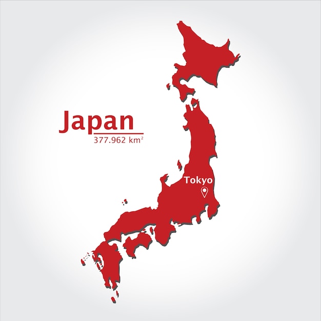 Vector map of japan