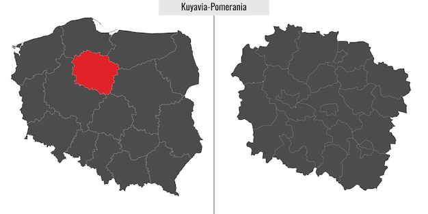 Map of KuyaviaPomerania voivodship