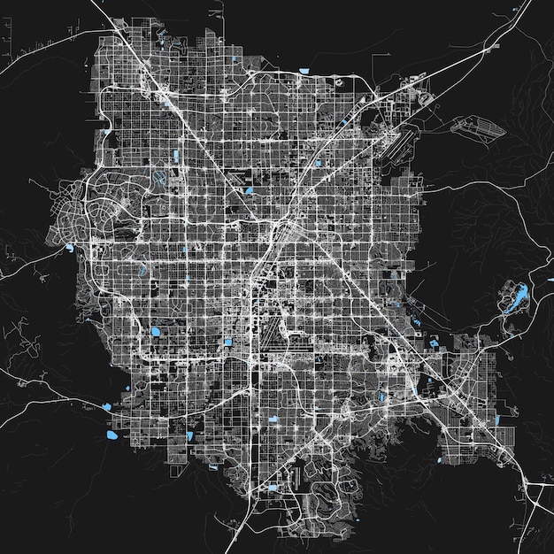 Vector map of las vegas nevada usa