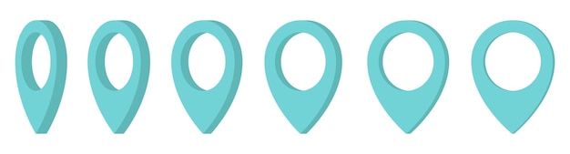 Map locatie pin icon set vector illustratie