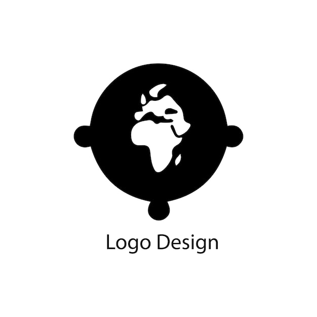 карта логотип черный простой штриховой рисунок на белом фоне