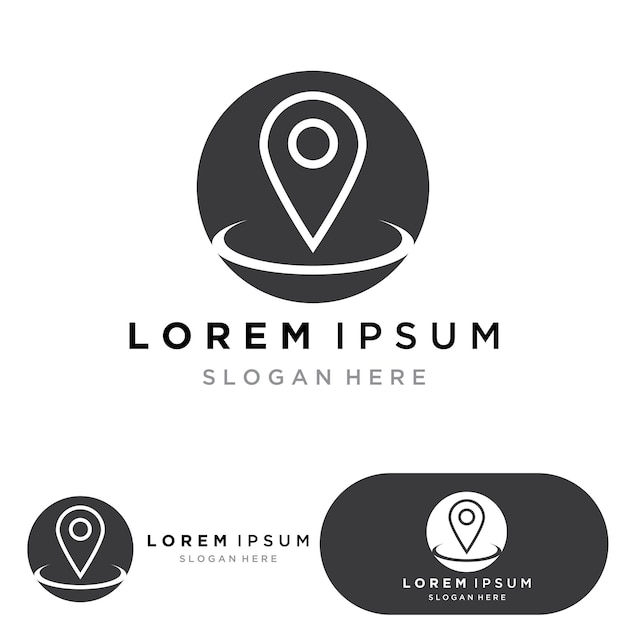 Map logo location vector