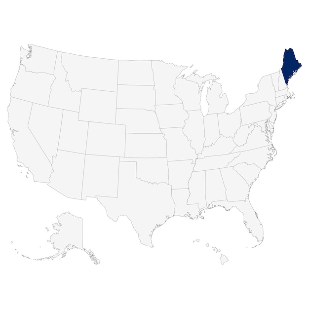 Карта штата Мэн США Карта США