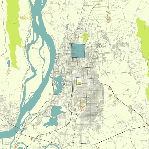 Map of Mandalay Myanmar Burma