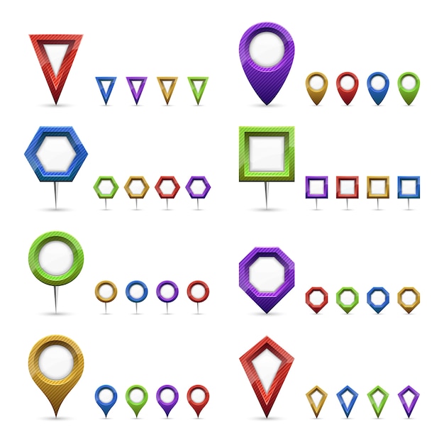 Vector map markers