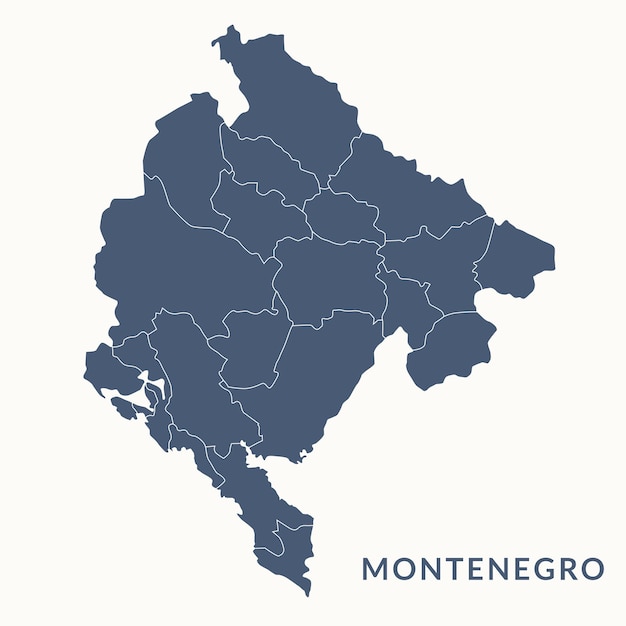 Map of MONTENEGRO. MONTENEGRO map vector illustration.