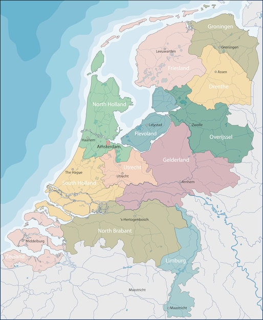 オランダの地図