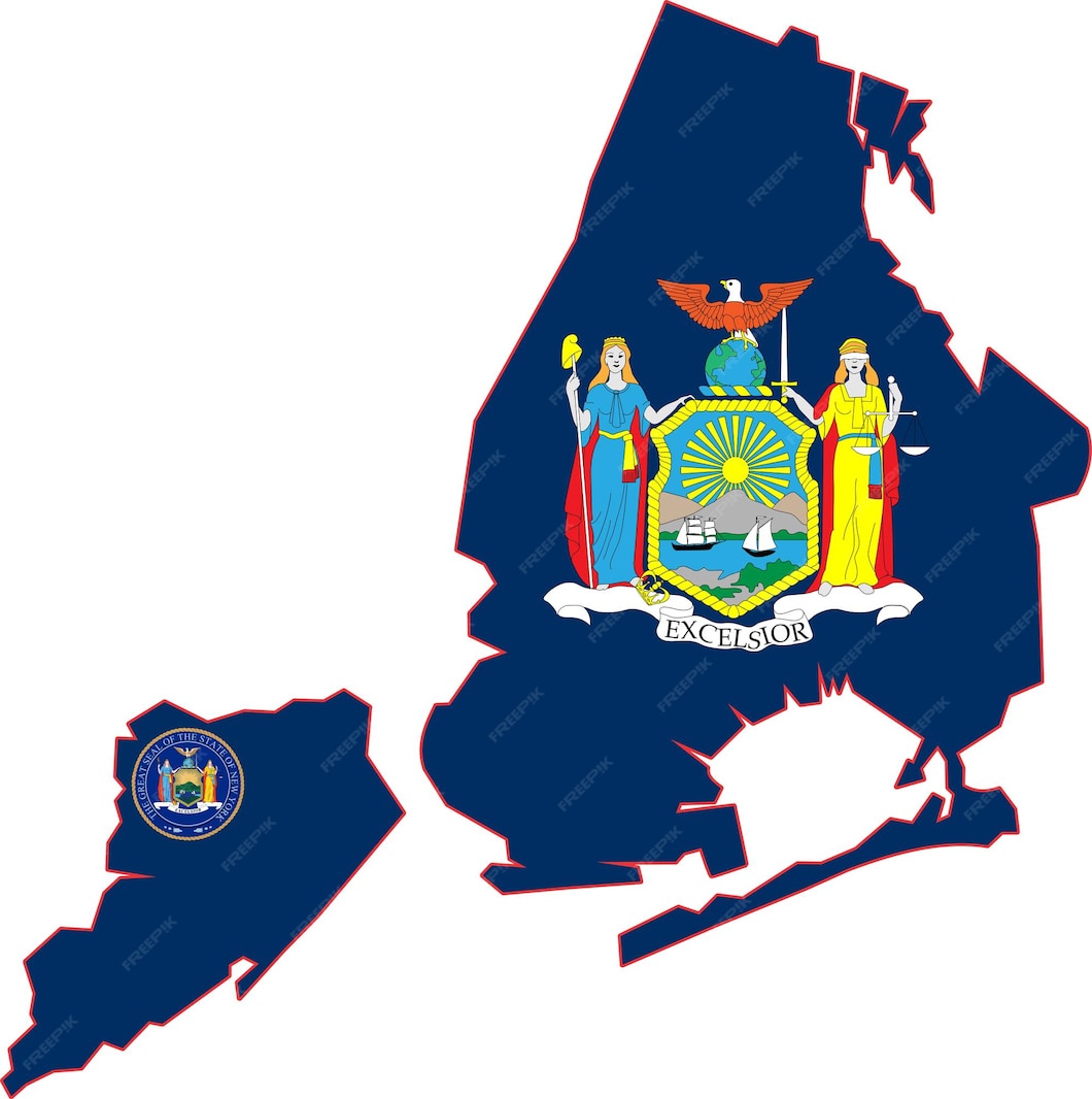 Premium Vector | Map of New York State USA
