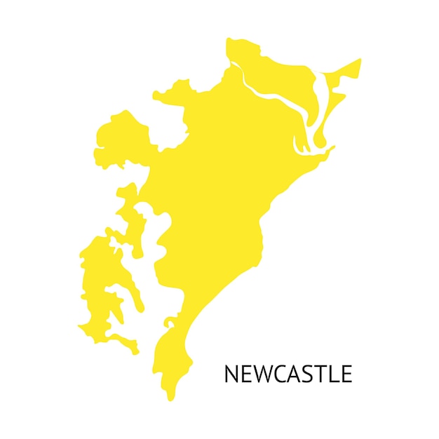 Vettore mappa dell'illustrazione vettoriale di newcastle