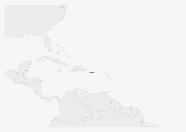 強調表示されたプエルトリコ マップとアメリカの地図