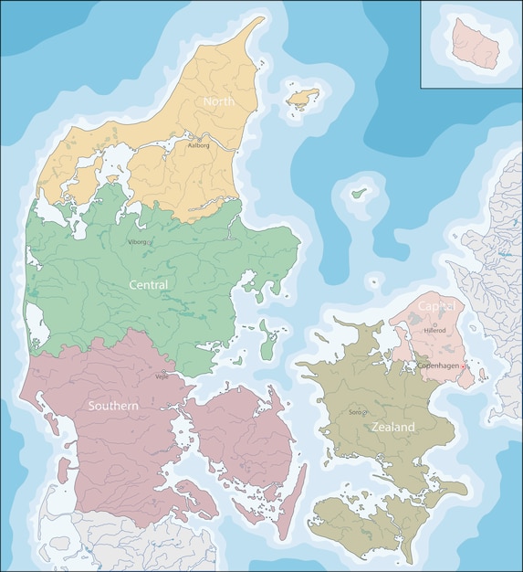 ベクトル デンマークの地図