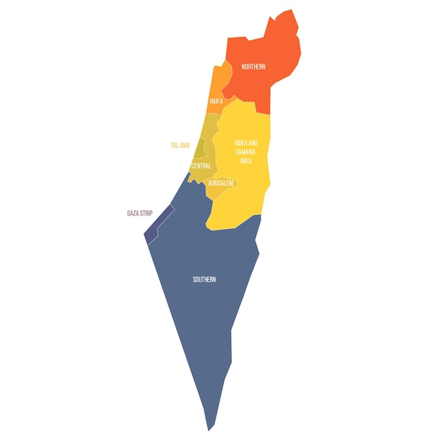 Вектор Карта израиля и газы в цвете