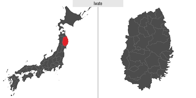 岩手県の地図