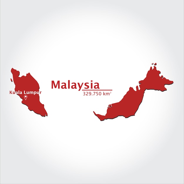Вектор Карта малайзии
