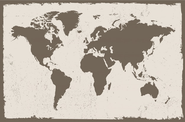 ヴィンテージスタイルの世界地図