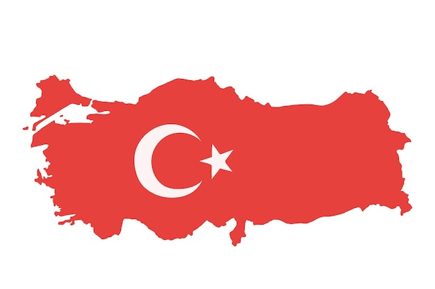 Turkiye 터키 지도 벡터 일러스트 레이 션의 지도