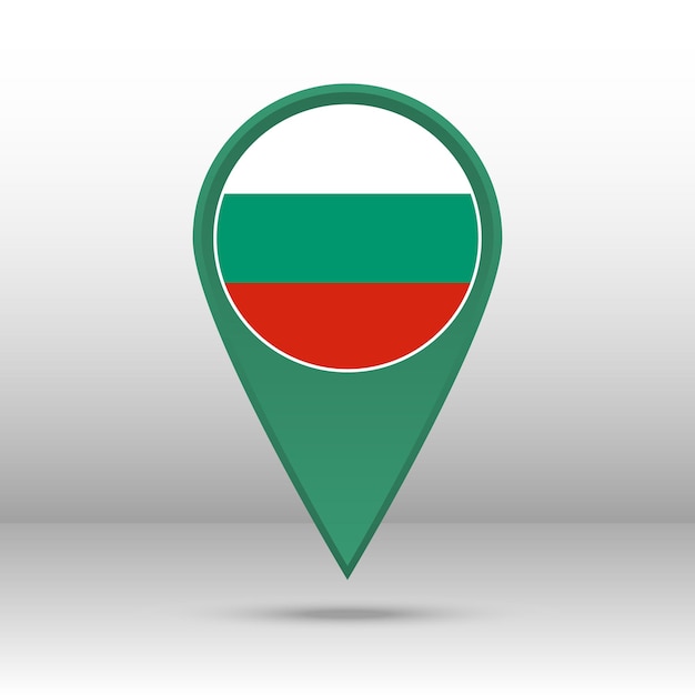 Map Pin Bulgaria Flag