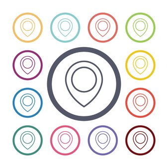 Premium Vector Map Pin Icon Set Premium Vector Map Pin Icon Set