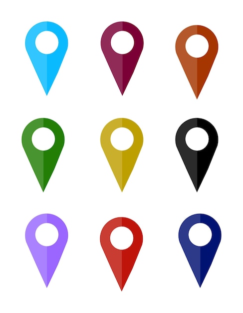 Map pin icon flat design